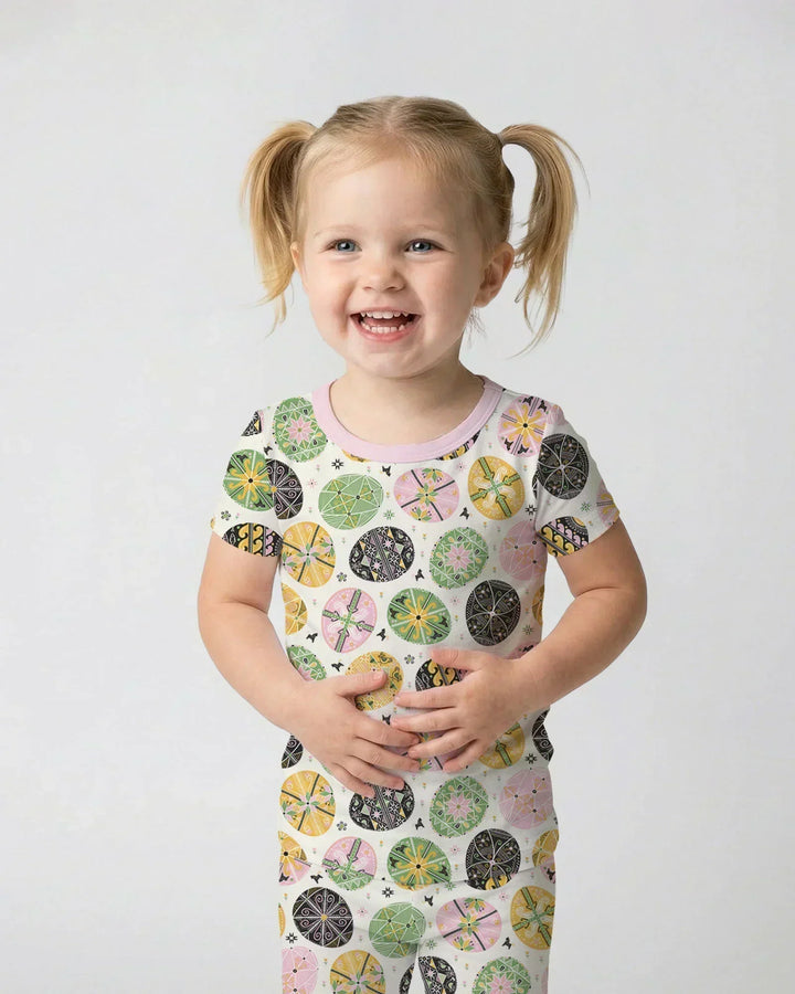 Zweiteiliges, kurzärmliges Pyjama-Set mit Marienkäfern
