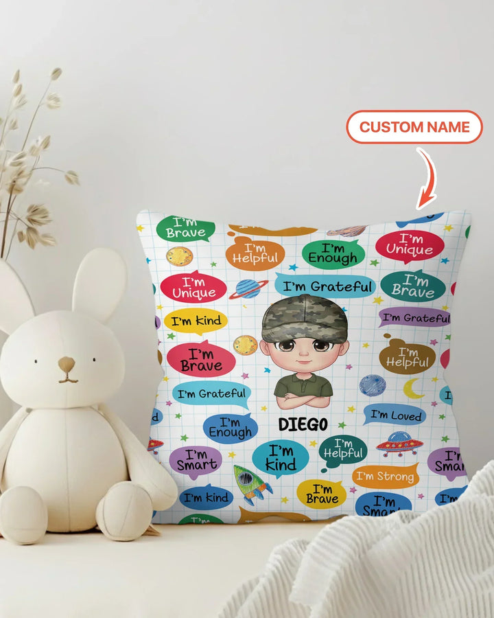 Personalized I'm Kind I'm Brave Bamboo Pillow Case