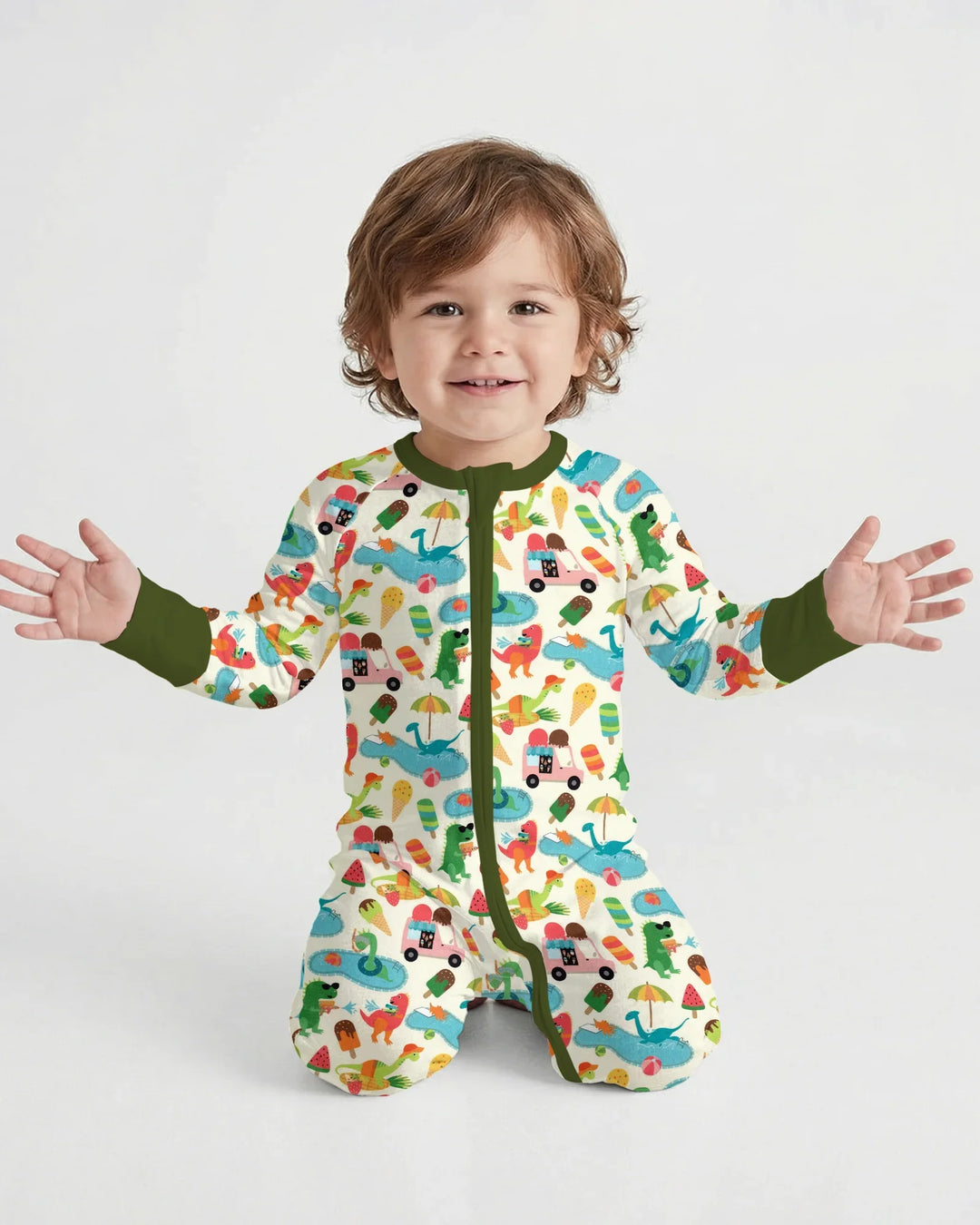 Dino Summer Splash Bamboo Convertible Zippy
