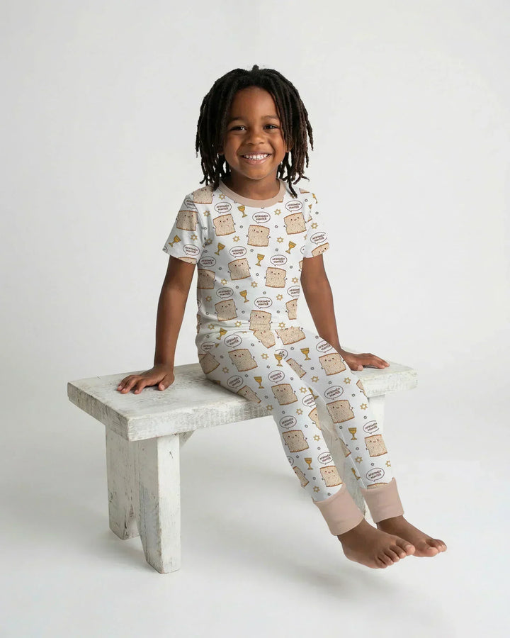 Zweiteiliges, kurzärmliges Pyjama-Set mit Marienkäfern