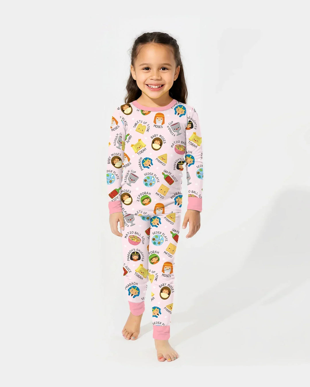 Zweiteiliges Langarm-Pyjama-Set mit Sommerfrüchten