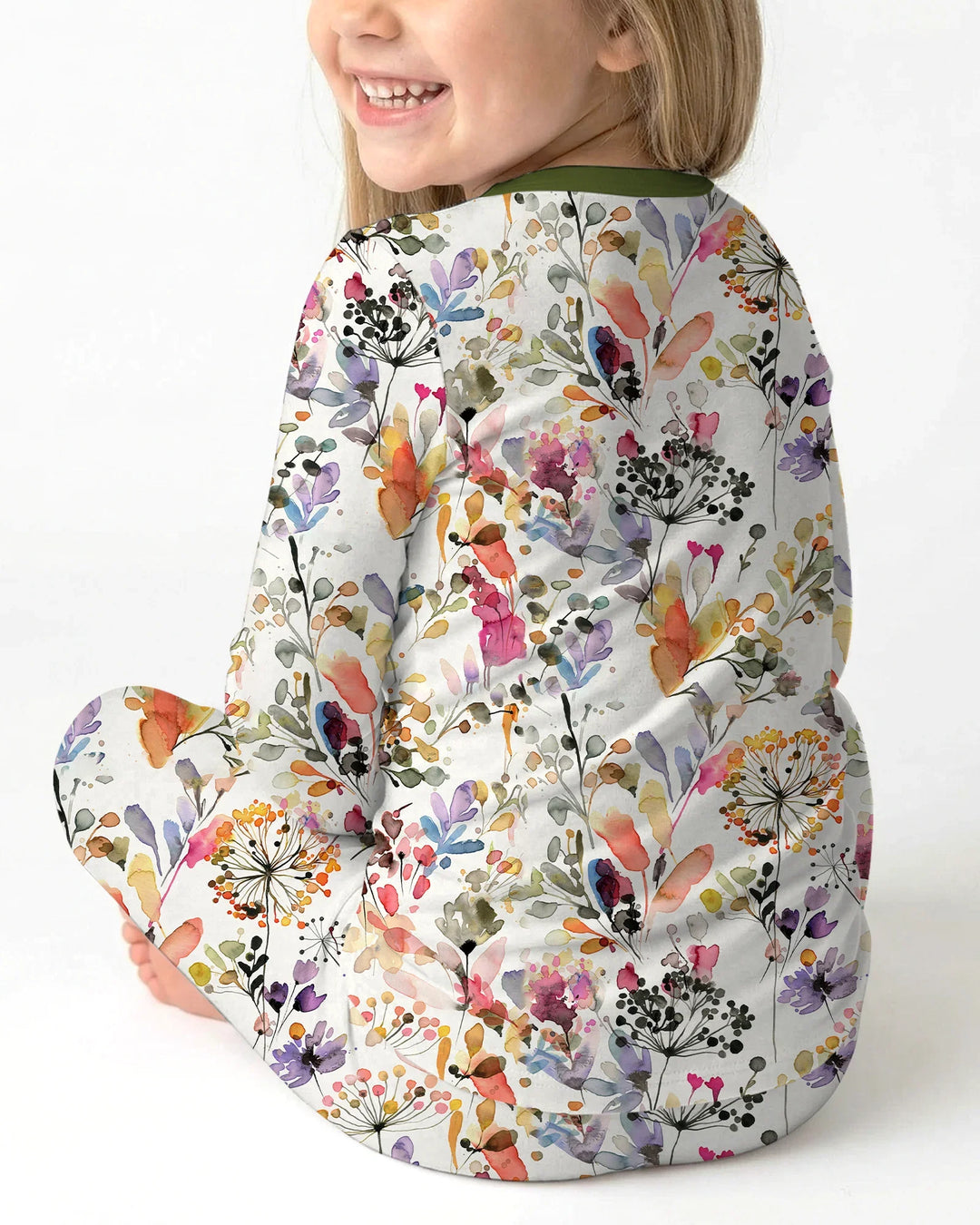 Autumn Meadow Botanicals Bamboo Two Piece Long Sleeve Pajama Set