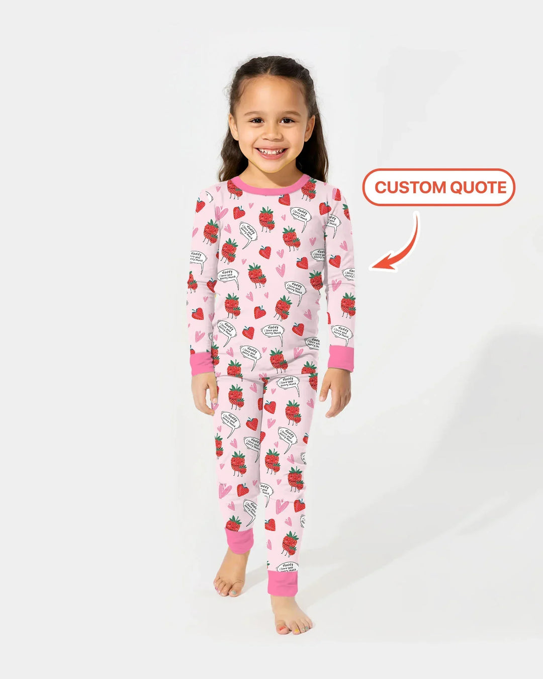 I love you berry much Bamboo Two Piece Long Sleeve Pajama Set