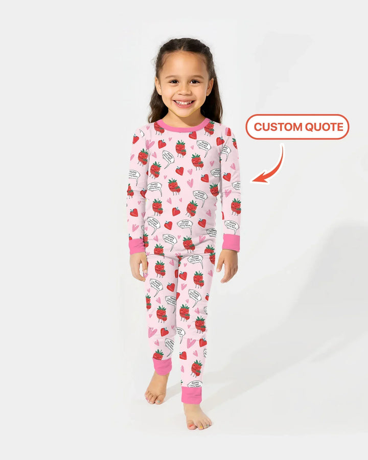 I love you berry much Bamboo Two Piece Long Sleeve Pajama Set