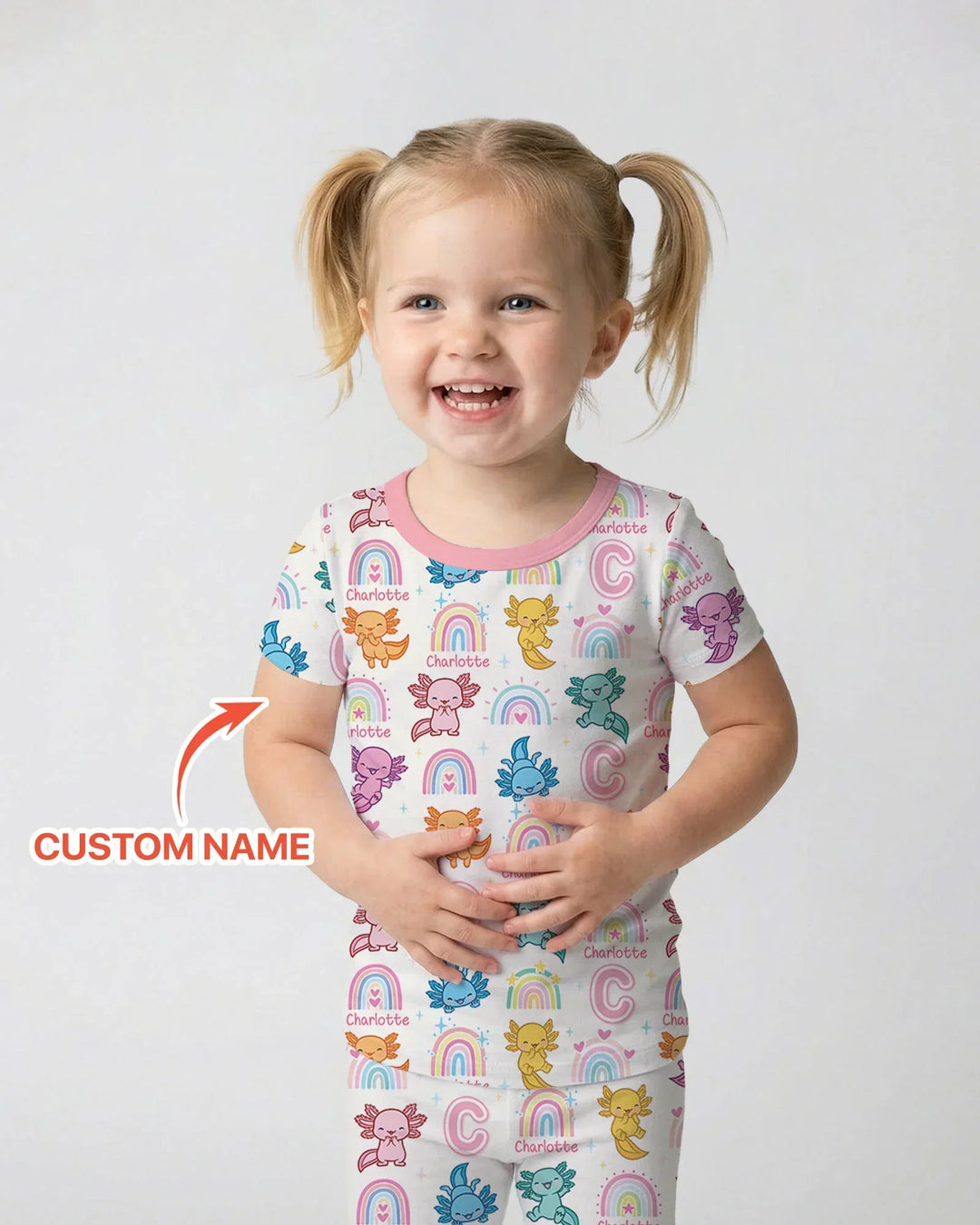 Zweiteiliges, kurzärmliges Pyjama-Set mit Marienkäfern