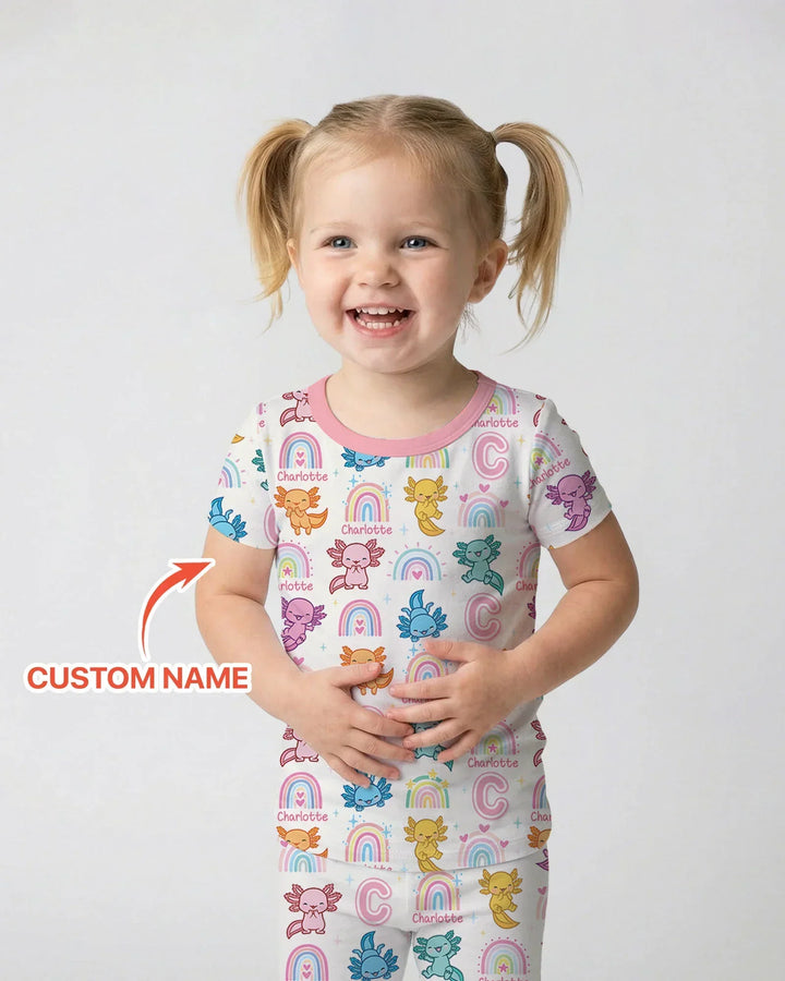 Zweiteiliges, kurzärmliges Pyjama-Set mit Marienkäfern