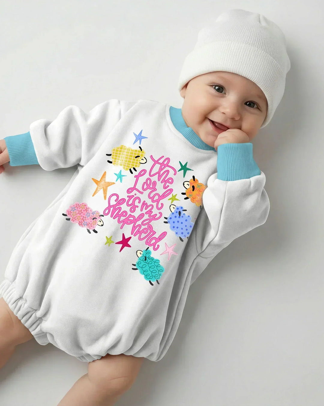 The Lord Is My Shepherd Bamboo Bubble Romper