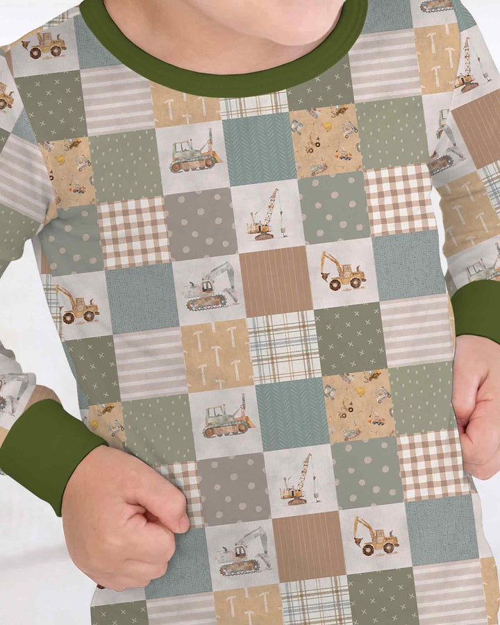 Zweiteiliges Langarm-Pyjama-Set mit Sommerfrüchten
