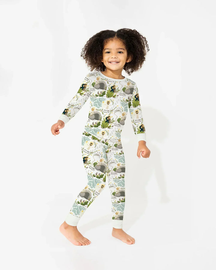 Zweiteiliges Langarm-Pyjama-Set mit Sommerfrüchten
