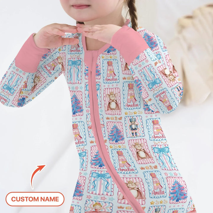 Custom Name Nutcracker Wonderland Bamboo Convertible Zippy
