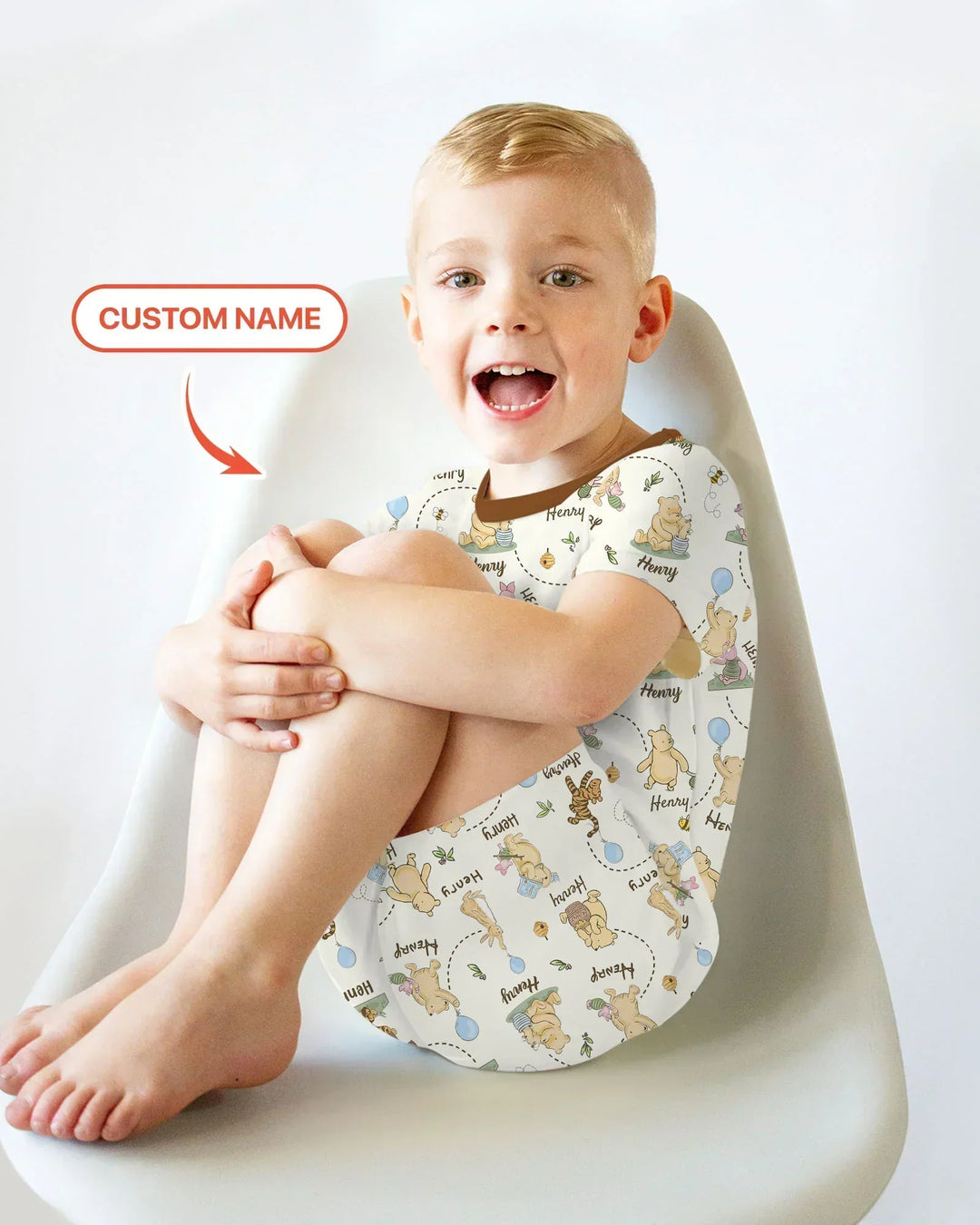 Zweiteiliges Pyjama-Set mit kurzen Ärmeln und Shorts im Sommer-Design