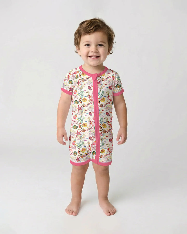 Tropical Reef Whimsy Bamboo Shorty Zippy
