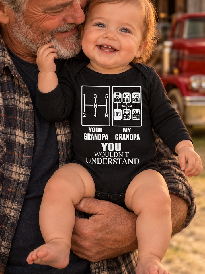 Grandpa Knows The Gears Bamboo Bodysuit