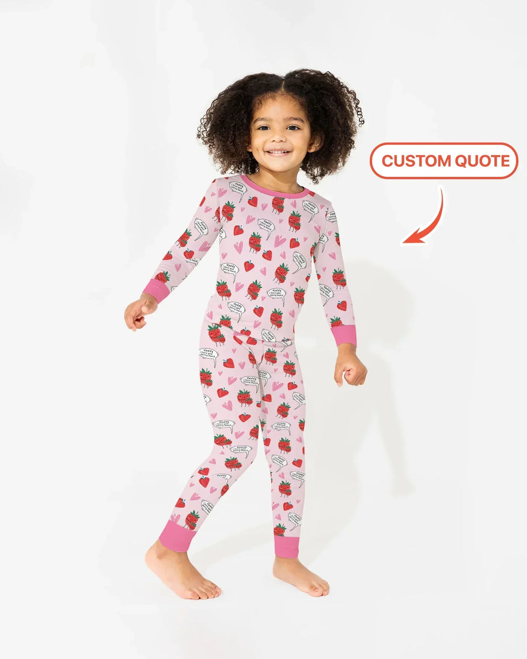 I love you berry much Bamboo Two Piece Long Sleeve Pajama Set