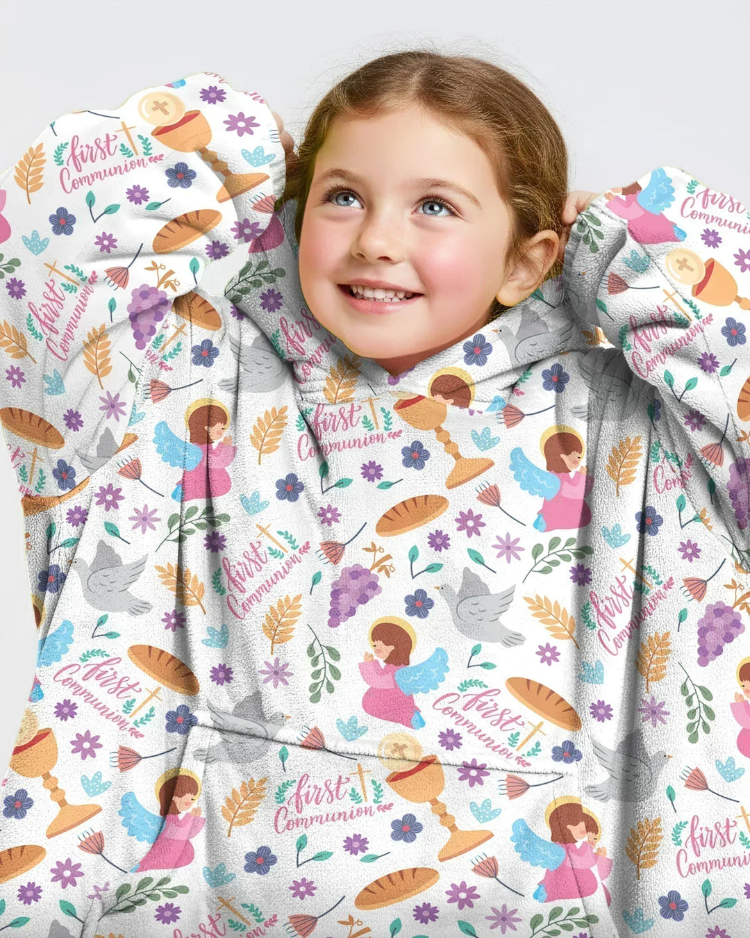 Erstkommunion Tragbarer Bambus-Decken-Hoodie