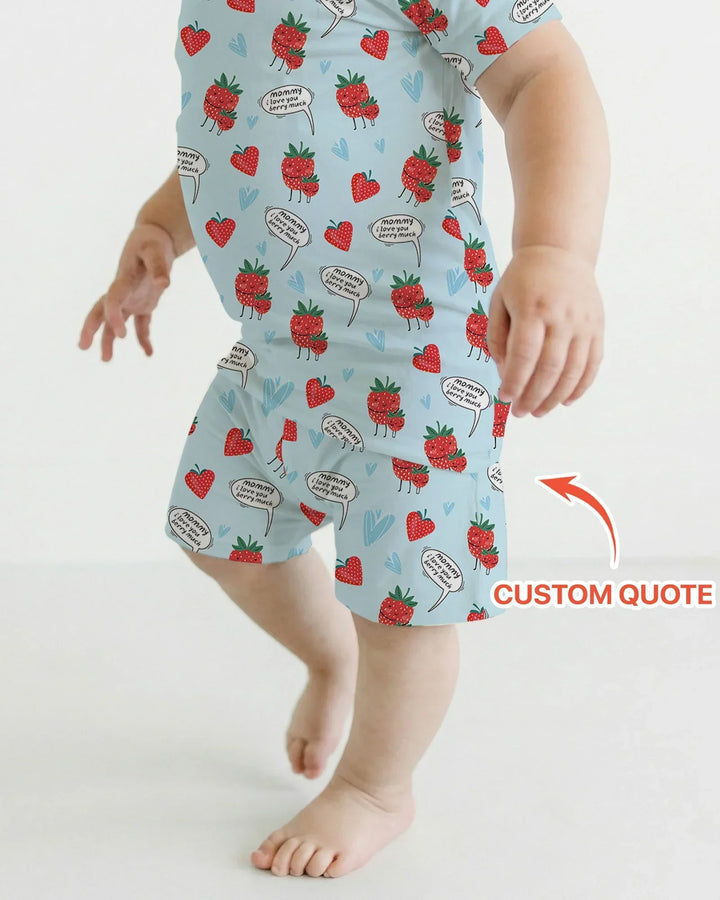 Zweiteiliges Pyjama-Set mit kurzen Ärmeln und Shorts im Sommer-Design
