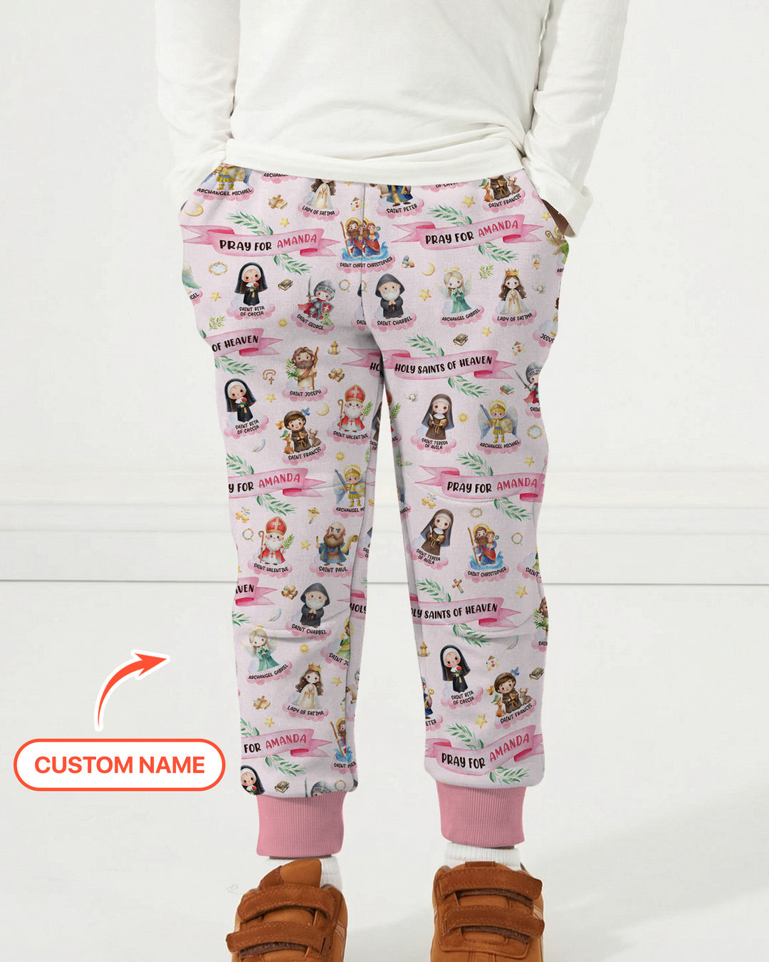 Holy Saints of Heaven Custom Name Bamboo Jogger
