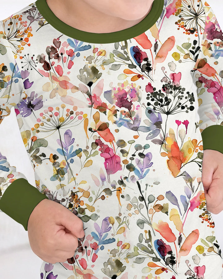 Zweiteiliges Langarm-Pyjama-Set mit Sommerfrüchten