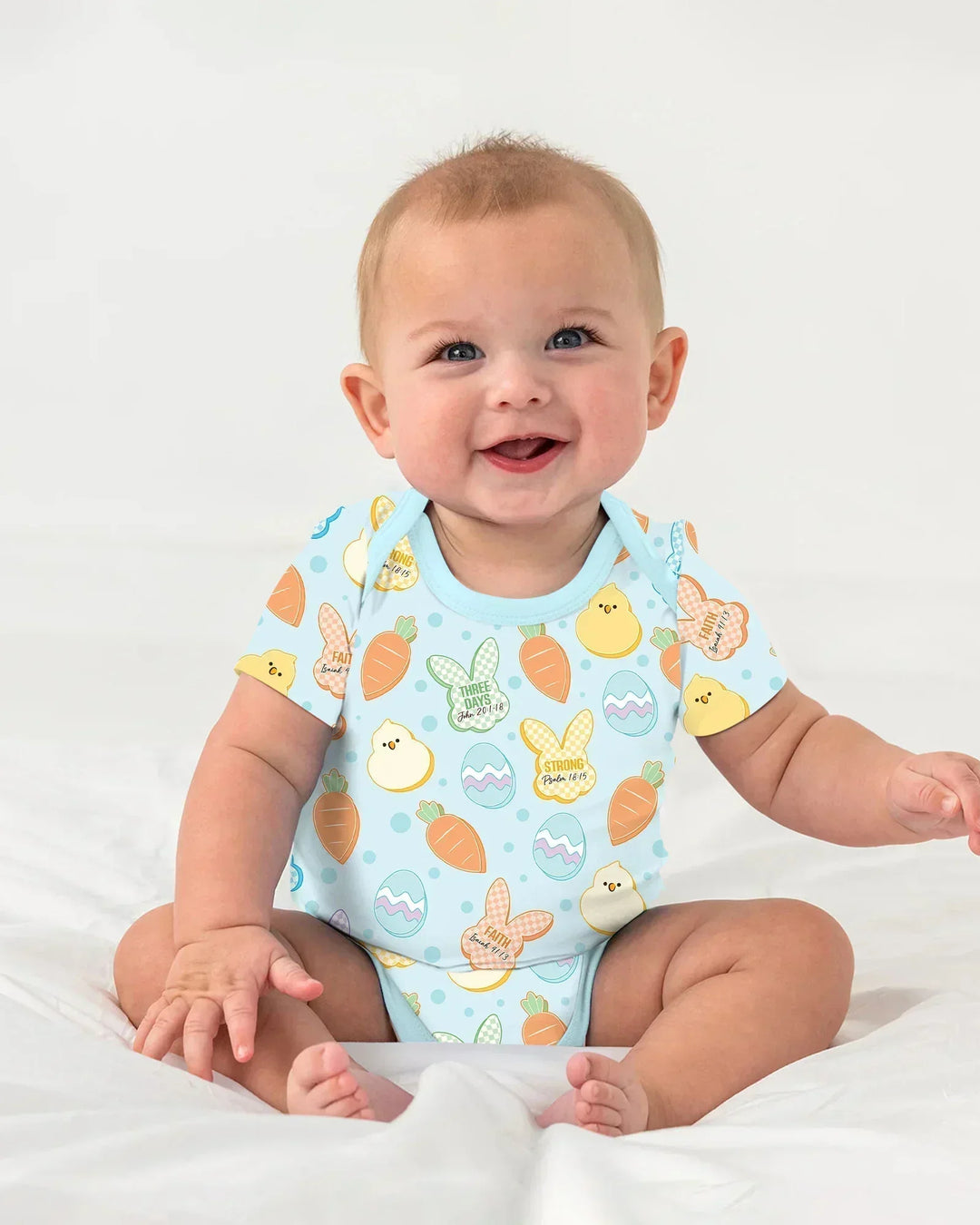 Easter Christian Bunny Bamboo Bodysuit