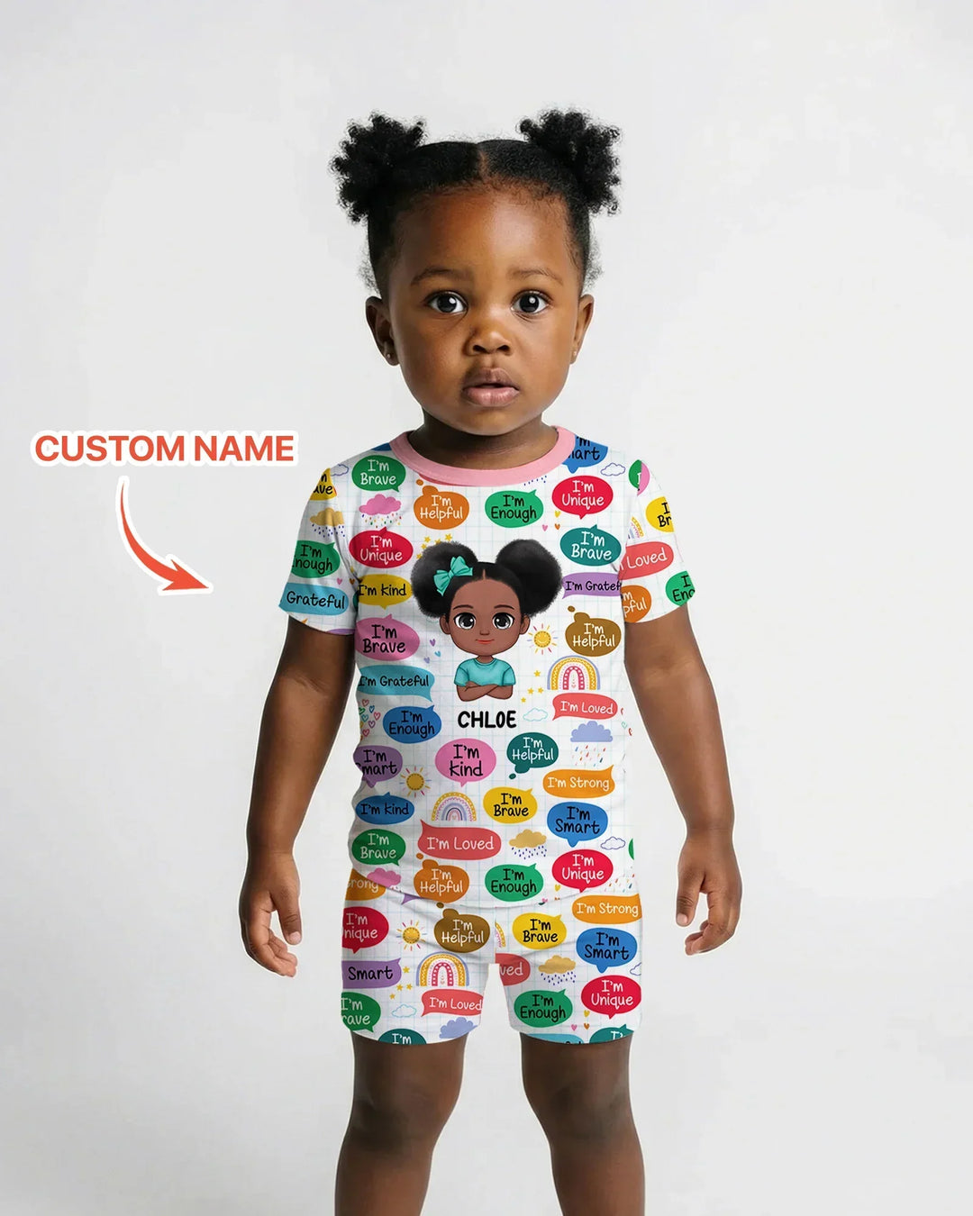 Zweiteiliges Pyjama-Set mit kurzen Ärmeln und Shorts im Sommer-Design