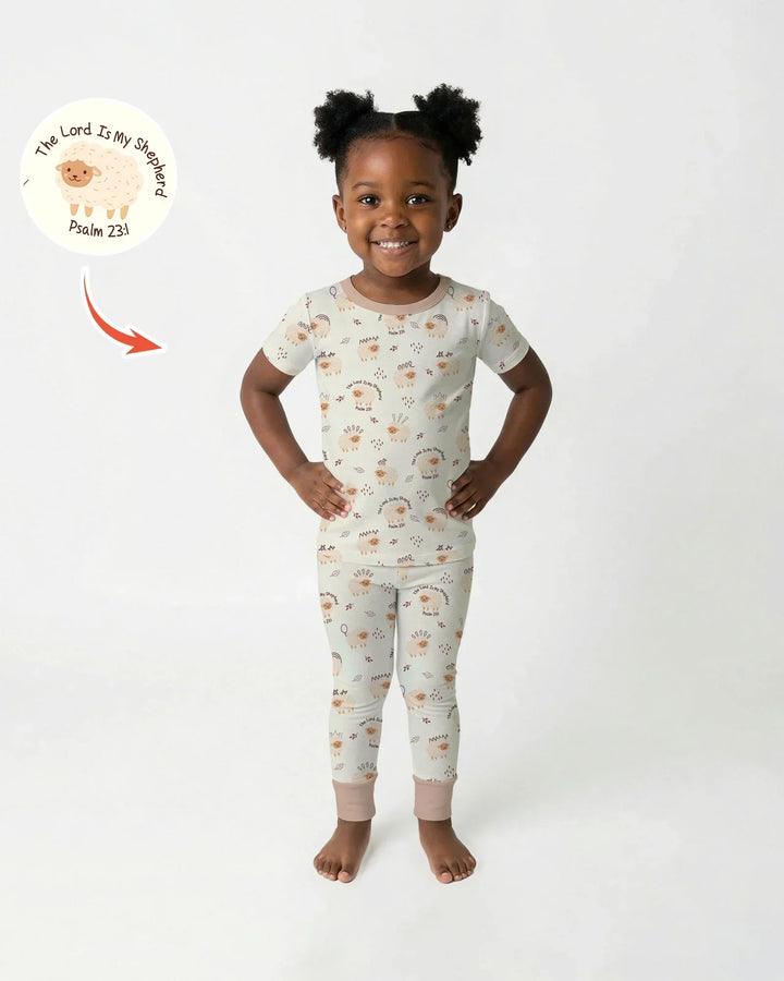 Zweiteiliges, kurzärmliges Pyjama-Set mit Marienkäfern