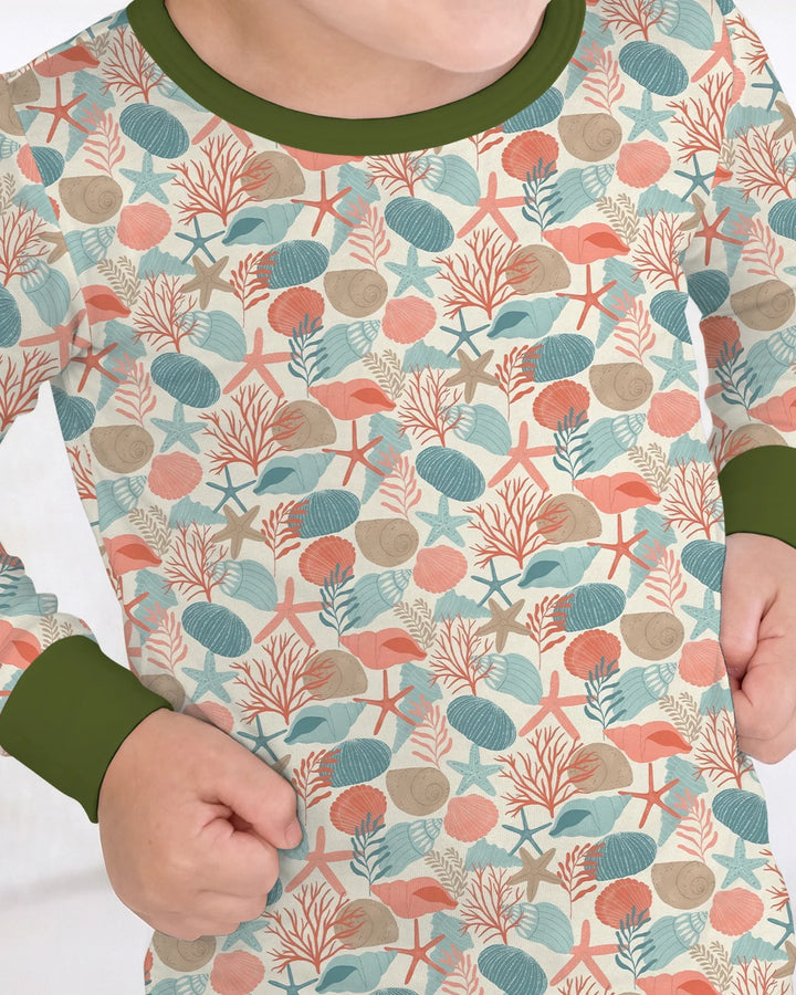 Coral Coast Treasures Bamboo Two Piece Long Sleeve Pajama Set
