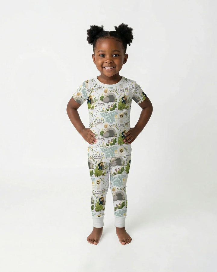 He Is Risen Bamboo Two Piece Short Sleeve Pajama Set