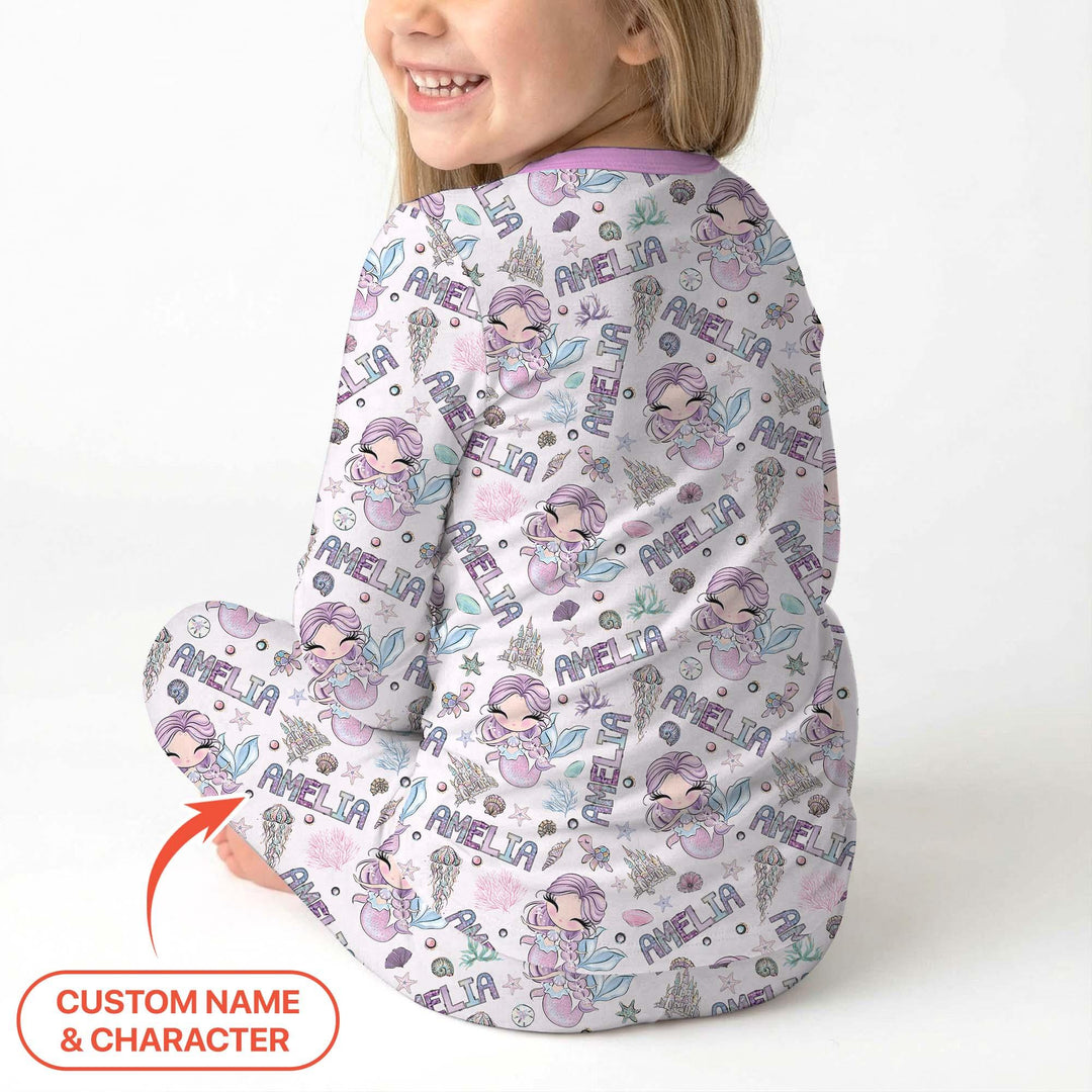 Zweiteiliges Langarm-Pyjama-Set mit Sommerfrüchten