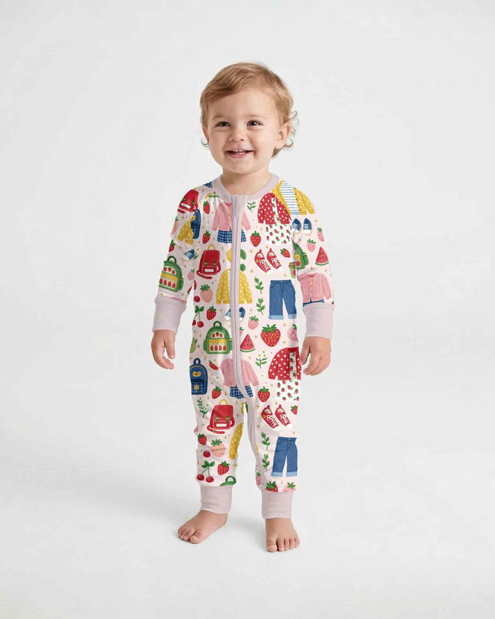 Strawberry School Style Bamboo Convertible Zippy