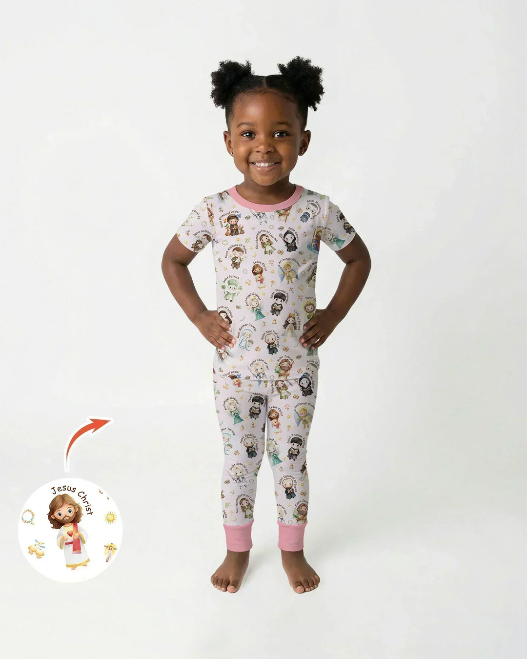 Zweiteiliges, kurzärmliges Pyjama-Set mit Marienkäfern
