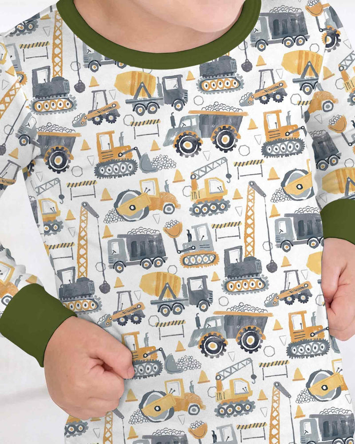 Construction Crew Bamboo Two Piece Long Sleeve Pajama Set