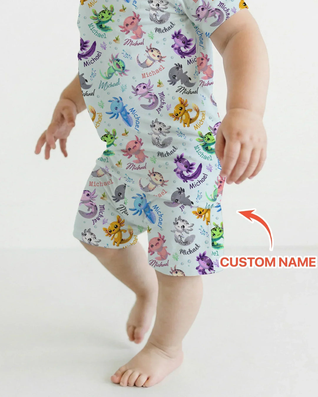Zweiteiliges Pyjama-Set mit kurzen Ärmeln und Shorts im Sommer-Design