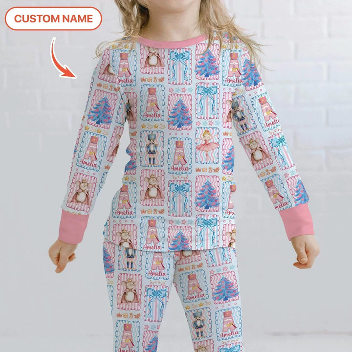 Zweiteiliges Langarm-Pyjama-Set mit Sommerfrüchten