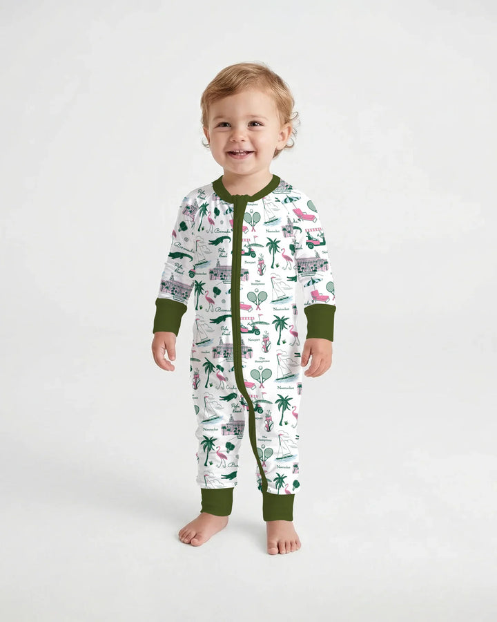 Preppy Palm Getaway Bamboo Convertible Zippy