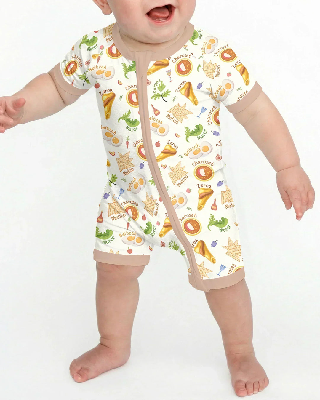 Happy Passover Family Matching Bamboo Shorty Zippy