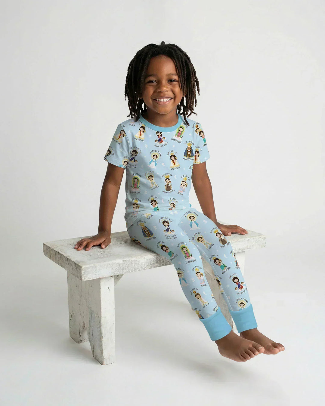 Zweiteiliges, kurzärmliges Pyjama-Set mit Marienkäfern