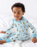 Zweiteiliges Langarm-Pyjama-Set mit Sommerfrüchten