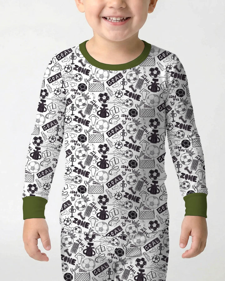 Zweiteiliges Langarm-Pyjama-Set mit Sommerfrüchten