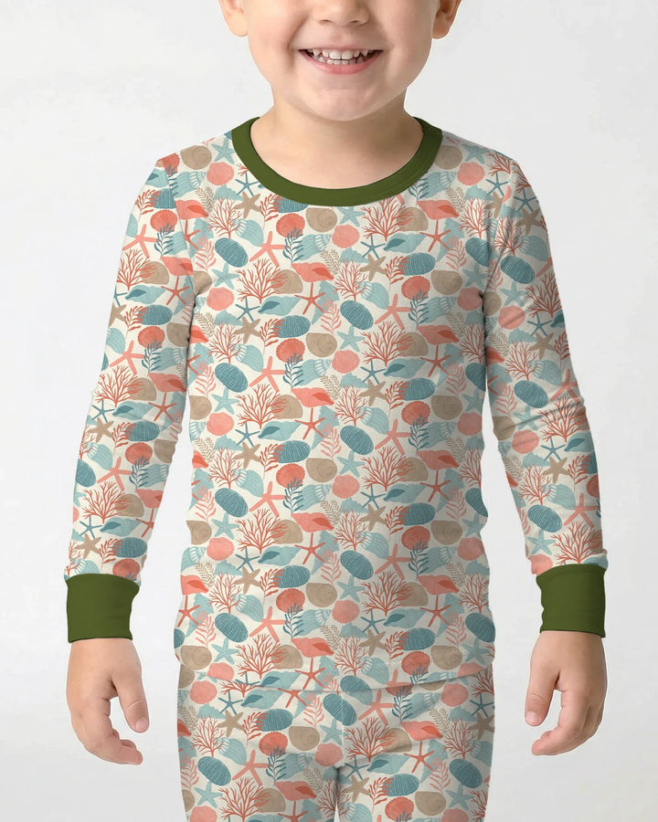 Coral Coast Treasures Bamboo Two Piece Long Sleeve Pajama Set