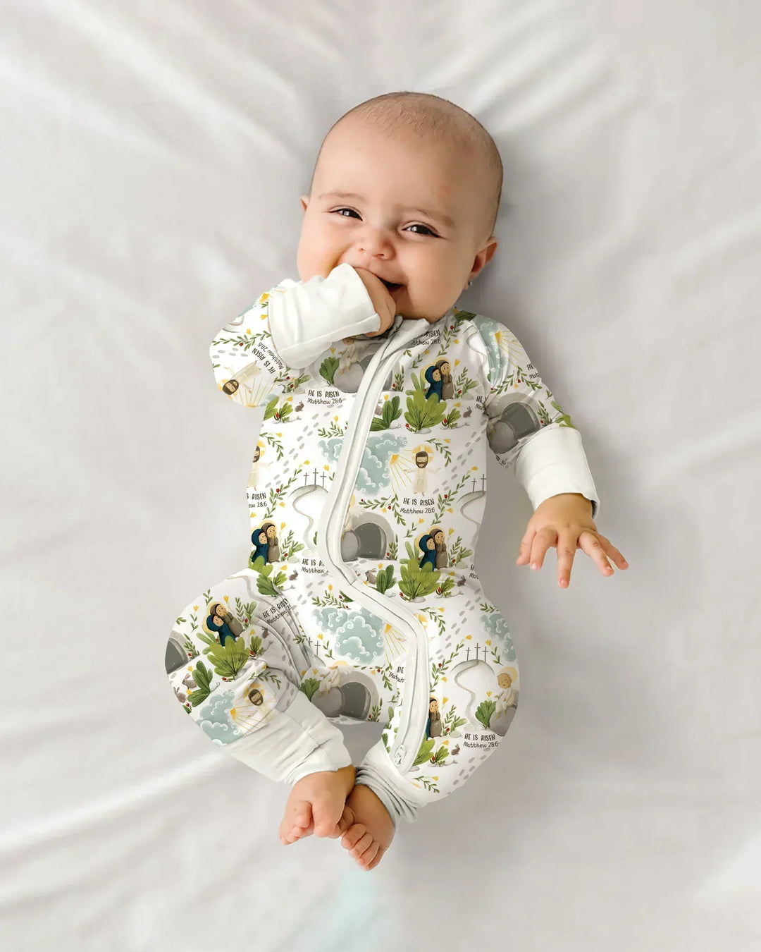 Gerippte Babykleidung mit individuellem Foto - Weich &amp; Skizzenhaft