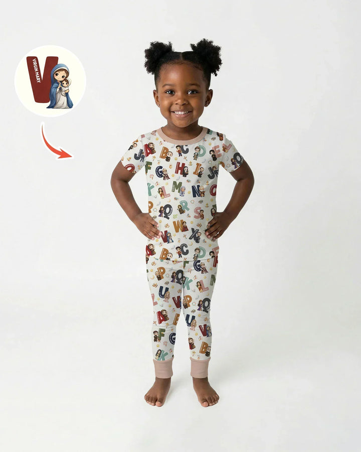 Zweiteiliges, kurzärmliges Pyjama-Set mit Marienkäfern