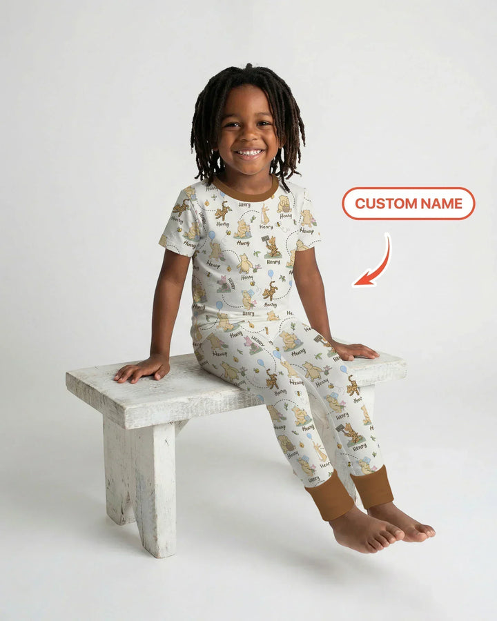 Zweiteiliges, kurzärmliges Pyjama-Set mit Marienkäfern