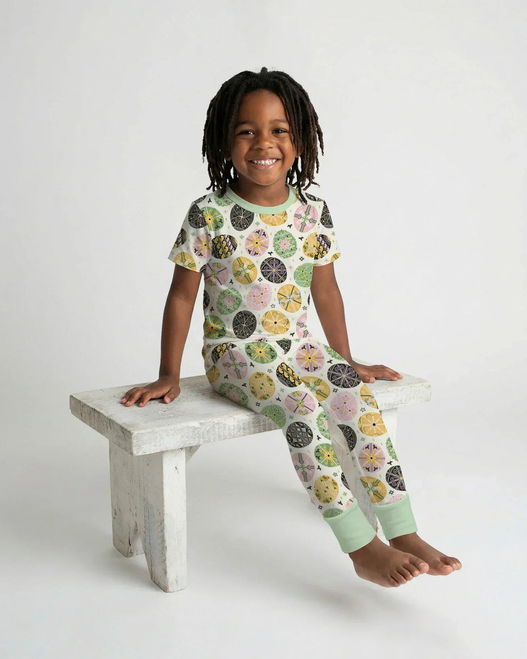Zweiteiliges, kurzärmliges Pyjama-Set mit Marienkäfern