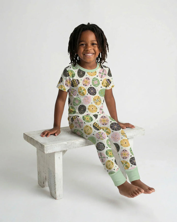 Zweiteiliges, kurzärmliges Pyjama-Set mit Marienkäfern