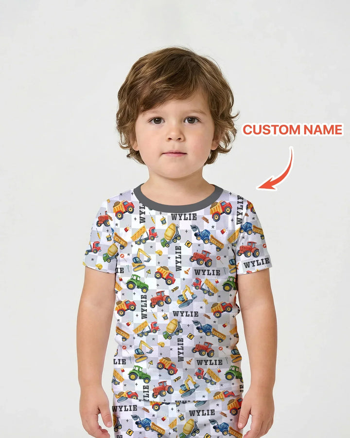 Zweiteiliges Pyjama-Set mit kurzen Ärmeln und Shorts im Sommer-Design
