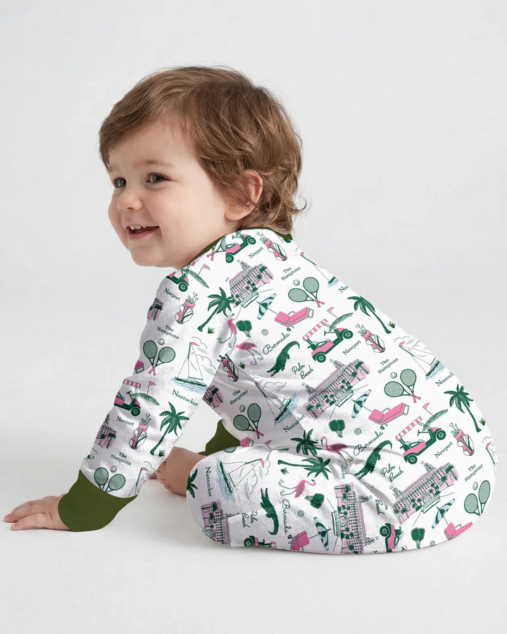 Preppy Palm Getaway Bamboo Convertible Zippy