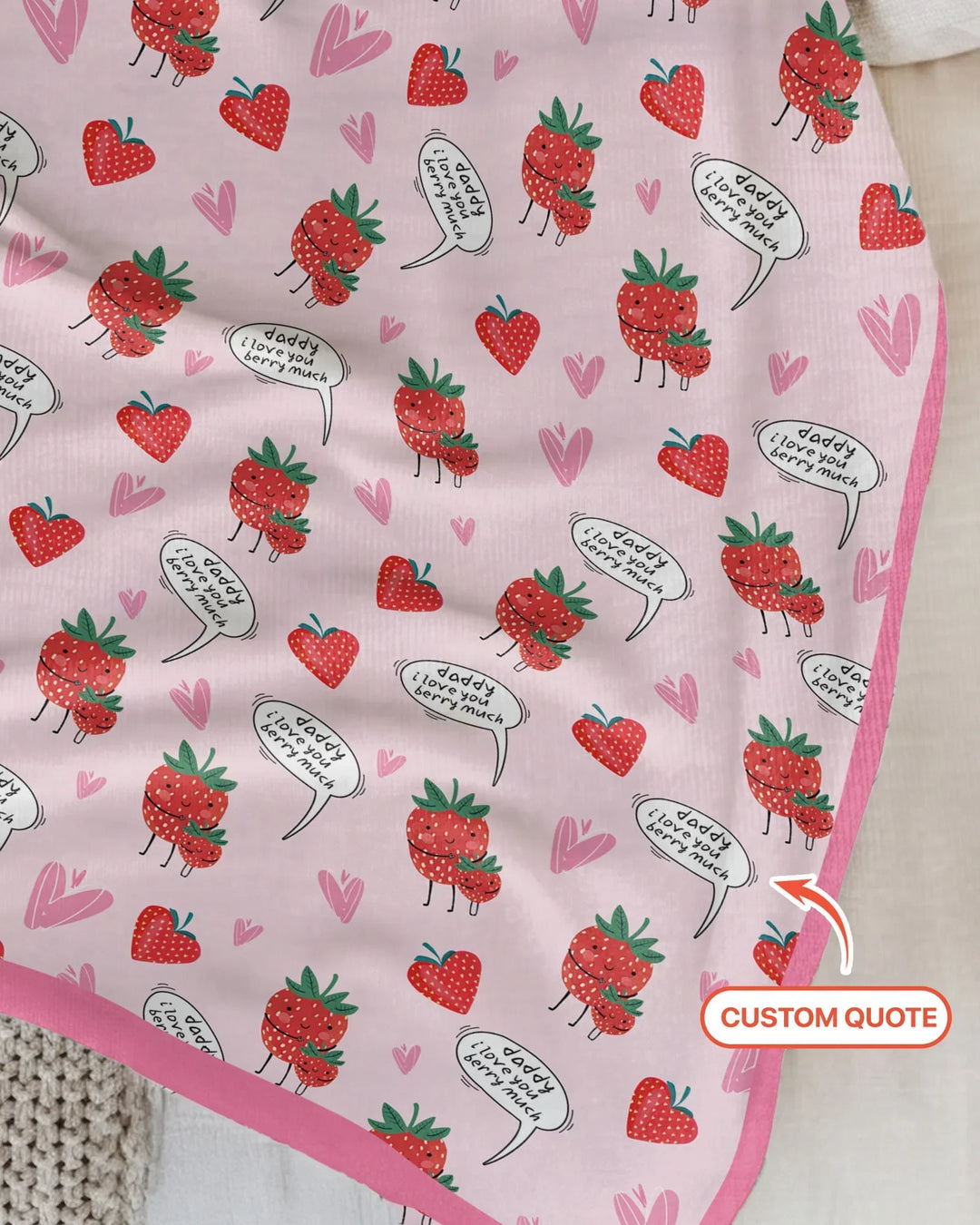 I love you berry much Bamboo Blanket
