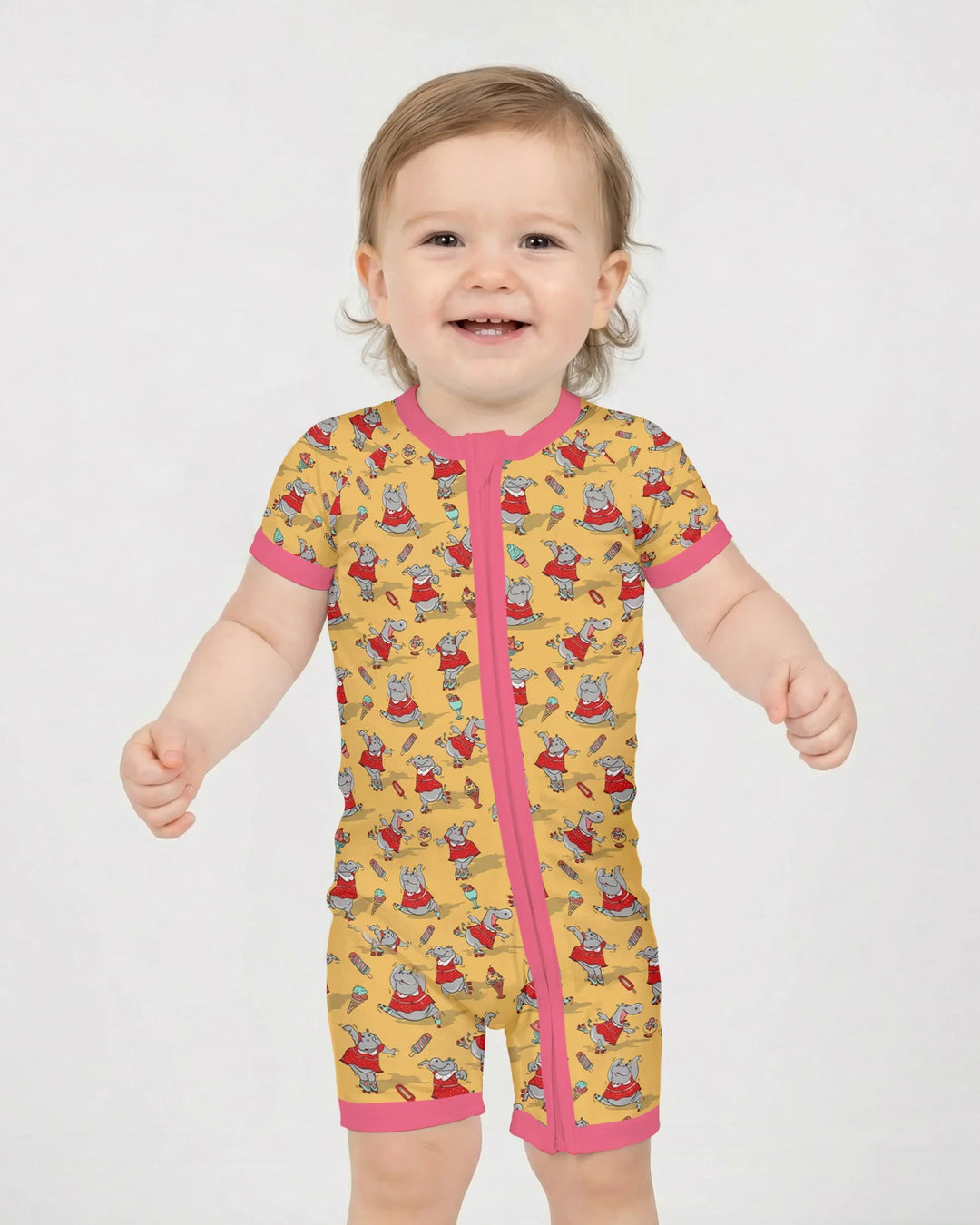 Dancing Hippo Treats Bamboo Shorty Zippy