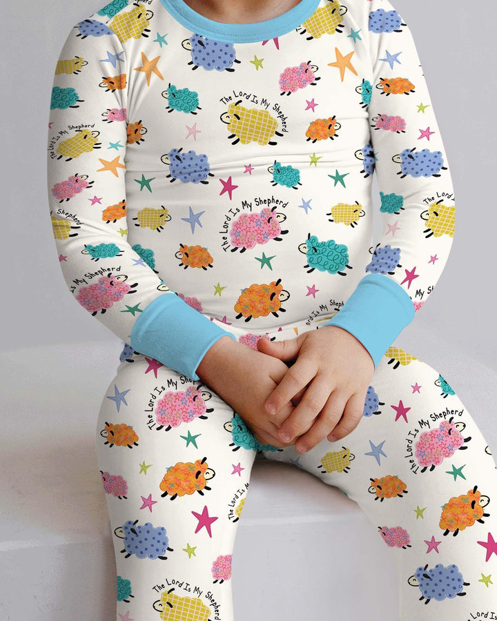 The Lord Is My Shepherd Bamboo Two Piece Long Sleeve Pajama Set