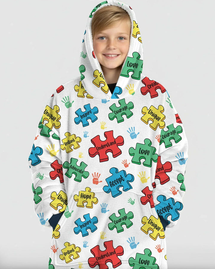 Puzzle You Are Tragbare Bambus-Deckenkapuze